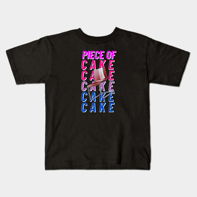 Piece of Cake Cake Cake Cake Cake Kids T-Shirt by Dad's T-Shirt Stash